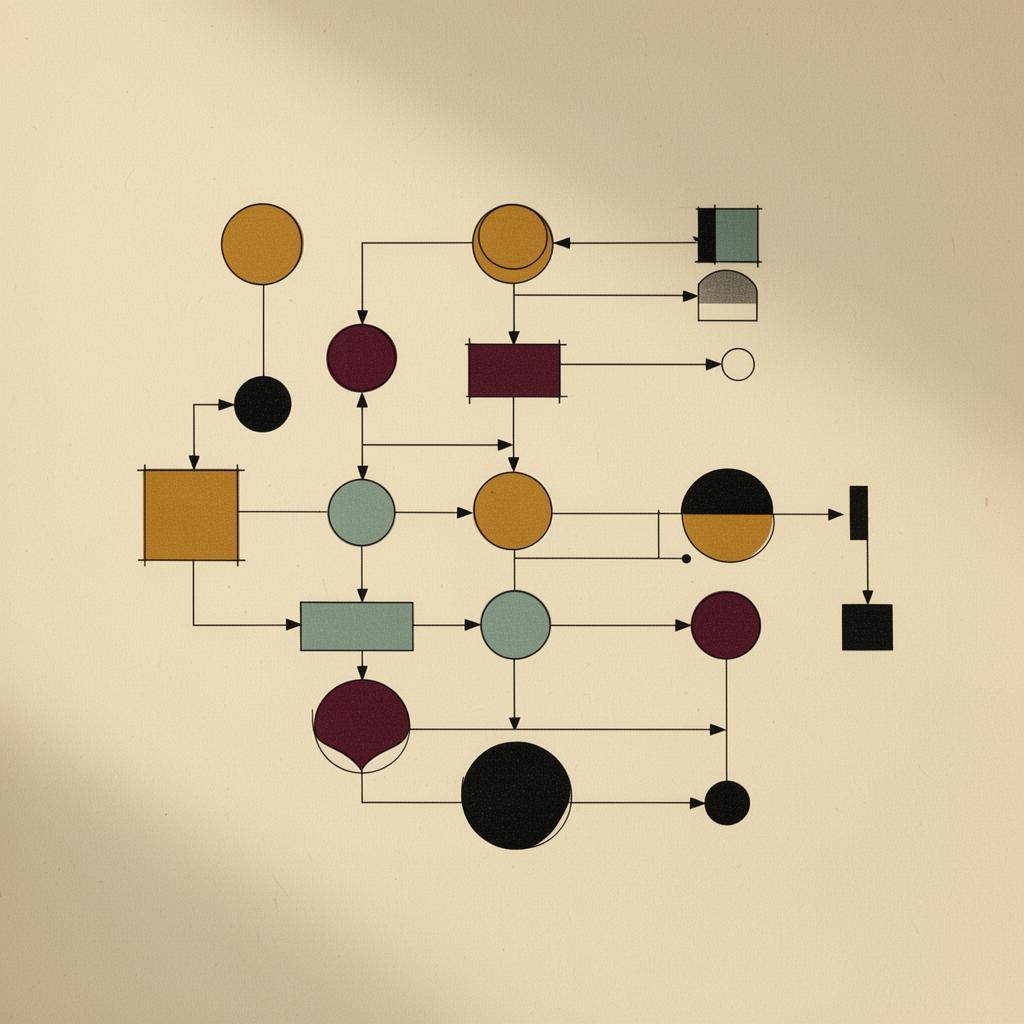 Mid-century operations research systems diagram